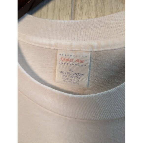 vintage 80s Old is better than extinct white Hallmark inc t-shirt XL center star - Picture 3 of 7